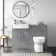 Harper Stone Grey Back To Wall Unit and Miami Toilet