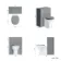 Traditional Dove Grey Back To Wall Unit and Hudson Toilet with Wooden Seat