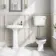 Hudson Traditional Low-Level Toilet With Dove Grey Seat & Pedestal Basin - Double Tap Hole