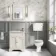 Hudson Traditional Toilet With Low-Level Cistern and Chalk White Wooden Seat