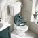 Hudson Traditional Toilet With Low-Level Cistern and Midnight Green Wooden Seat