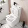 Nevada 2-In-1 Combined Wash Basin & Rimless Toilet With Premium Soft Close Slim Seat