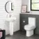 Denver Rimless Close Coupled Toilet & Pedestal Basin Set