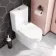 Denver Rimless Fully Back to Wall Close Coupled Toilet & Pedestal Basin Set