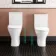 Orlando Rimless Comfort Height Close Coupled Corner Toilet With Soft Close Slim Seat