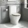 Kansas Traditional Rimless Close Coupled Toilet With Chalk White Wooden Seat