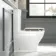 Kansas Traditional Rimless Close Coupled Toilet With Chalk White Wooden Seat - Brushed Brass Hinges