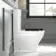 Kansas Traditional Rimless Close Coupled Toilet With Graphite Grey Wooden Seat Brushed Brass Hinges
