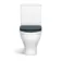 Kansas Traditional Rimless Close Coupled Toilet With Inky Blue Wooden Seat