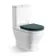 Kansas Traditional Rimless Close Coupled Toilet With Midnight Green Wooden Seat
