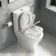 Kansas Traditional Rimless Close Coupled Toilet With Cotton White Wooden Seat