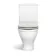 Kansas Traditional Rimless Close Coupled Toilet With Cotton White Wooden Seat