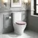 Kansas Traditional Rimless Close Coupled Toilet With Cashmere Pink Wooden Seat