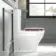Kansas Traditional Rimless Close Coupled Toilet With Cashmere Pink Wooden Seat Brushed Brass Hinges