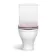 Kansas Traditional Rimless Close Coupled Toilet With Cashmere Pink Wooden Seat Brushed Brass Hinges