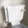 Hudson Traditional Close Coupled Toilet With Dove Grey Wooden Seat - Brushed Brass Lever