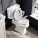 Hudson Traditional Close Coupled Toilet With Cotton White Wooden Seat - Brushed Brass Lever