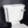 Hudson Traditional Close Coupled Toilet With Cotton White Wooden Seat - Brushed Brass Lever