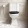 Enid Traditional Close Coupled Toilet With Gloss Black Wooden Seat