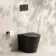 Loma Matt Black Rimless Back To Wall Toilet With Premium Soft Close Seat