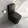 Kent Matt Black Rimless Close Coupled Toilet With Premium Soft Close Slim Seat