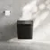 Kent Matt Black Rimless Tornado Wall Hung Toilet With Premium Soft Close Slim Seat