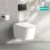 Kent Matt White Rimess Tornado Wall Hung Toilet With Premium Soft Close Slim Seat