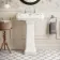 Enid Traditional Close Coupled Toilet With Gloss White Wooden Seat & Pedestal Basin Double Tap Hole