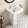 Enid Traditional Close Coupled Toilet With Gloss Black Wooden Seat & Pedestal Basin Double Tap Hole