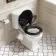 Enid Traditional Close Coupled Toilet With Gloss Black Wooden Seat & Pedestal Basin Double Tap Hole