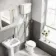 Hudson Traditional Close Coupled Toilet High-Level Cistern & Pedestal Basin Set Double Tap Hole