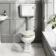 Hudson Traditional Low-Level Toilet With Chalk White Seat & Pedestal Basin - Single Tap Hole