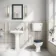 Hudson Traditional Low-Level Toilet With Inky Blue Seat & Pedestal Basin - Single Tap Hole