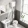 Hudson Traditional High-Level Toilet With Chalk White Seat & Pedestal Basin - Double Tap Hole
