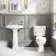 Hudson Traditional Close Coupled Toilet & Pedestal Basin Set - Single Tap Hole