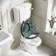 Hudson Traditional Low-Level Toilet With Midnight Green Seat & Pedestal Basin - Double Tap Hole