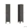 Bermuda Graphite Grey Floor Standing Tall Cabinet 1500x350mm - Brass Knurled Handles