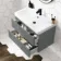 Corsica Storm Grey Wall Hung Basin Drawer Vanity 800mm