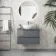 Corsica Storm Grey Wall Hung Drawer Vanity With Oval Counter Top Basin 800mm
