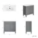 Bermuda Dove Grey Basin Vanity 800mm