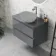 Corsica Storm Grey Wall Hung Drawer Vanity 800mm
