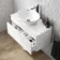 Trent Gloss White Wall Hung Drawer Vanity with Marble Top & Oval Counter Top Basin 800mm