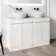 Trent Gloss White Double Vanity with Marble Top & Oval Counter Top Basin 1200mm