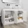Trent Gloss White Double Vanity with Marble Top & Oval Counter Top Basin 1200mm