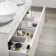 Trent Gloss White Double Vanity Drawer with Marble Top & Oval Counter Top Basin 1200mm