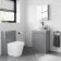 Trent Stone Grey Vanity with Marble Top & Oval Counter Top Basin 600mm