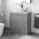 Trent Stone Grey Vanity with Marble Top & Curved Counter Top Basin 800mm