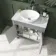 Bermuda Dove Grey Vanity with Marble Top & Oval Counter Top Basin 800mm