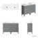 Bermuda Dove Grey Vanity with Marble Top & Oval Counter Top Basin 1200mm