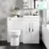 Avon Gloss White Combination Vanity Basin and Miami Toilet 1000mm